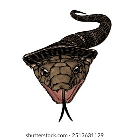 Esta imagem é ilustração animal vetor design isolado de cobra cobra naja