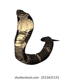 Esta imagem é ilustração animal vetor design isolado de cobra cobra naja