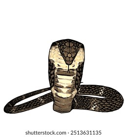 Esta imagem é ilustração animal vetor design isolado de cobra cobra naja