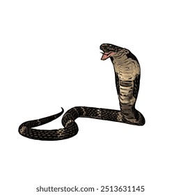 Esta imagem é ilustração animal vetor design isolado de cobra cobra naja