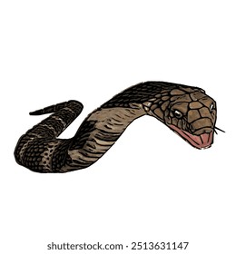 Esta imagem é ilustração animal vetor design isolado de cobra cobra naja