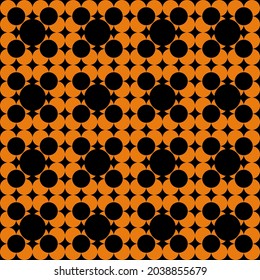 Esta es una imagen de círculos negros y naranjas juntos como una flor, dependiendo de tu imaginación para verla, puede ser usada como decoración o como fondo.