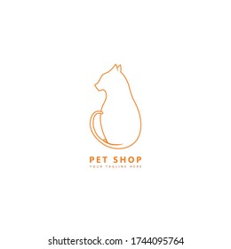 This is a picture of a cat sitting facing left. This image can be used as a logo for pet stores, especially cats.