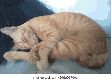 This is a picture of a cat sleeping soundly