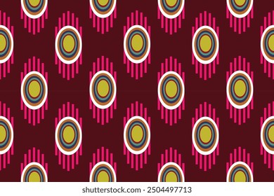   This picture is a circle that looks like a flower with pink, white, and yellow colors.      Fabric graphic 