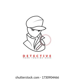 This is a picture of a detective using a magnifying glass. This picture is suitable for t-shirt design.