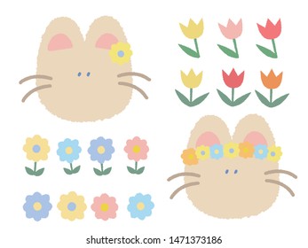 This is a picture drawn with a rabbit motif.