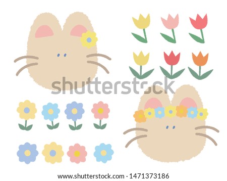 This is a picture drawn with a rabbit motif.