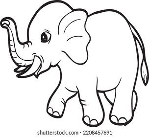 This is a picture of an elephant, in this picture you are free to color as you wish