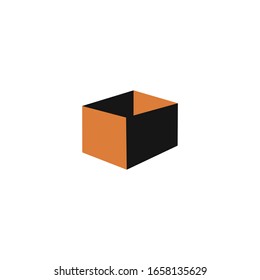 this is a picture of an empty open cardboard box