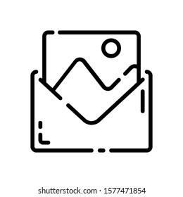 This is picture mail vector icon with white background