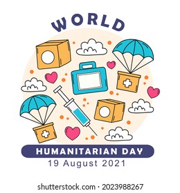 This picture means humanitarian day which is commemorated every 19 August