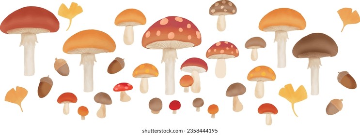 This is a picture of a mushroom I painted with the image of autumn