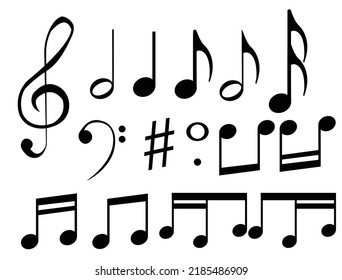 Esta foto es una foto de muchas notas musicales.