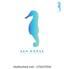 This is a picture of a seahorse facing right. This image is good for use as a company logo engaged in the maritime or marine sector.