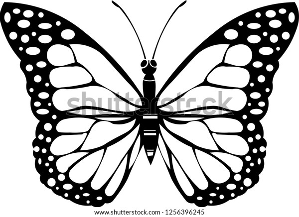 This Picture Shows Monarch Butterfly Black Stock Vector Royalty