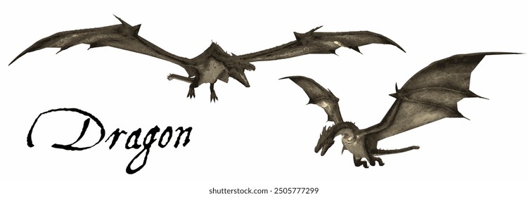 This picture is silhouette logo dragon concept art design 