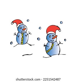 this is picture vector snowman natal
