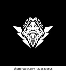 esta es una imagen de zeus con relámpago, puedes usarla para tu logotipo de negocio eléctrico