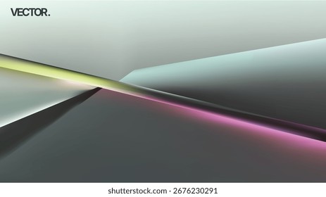 This piece showcases Abstract Vector Design featuring Gradient Lines and various Shapes