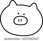 This pig doodle is ideal for childrens books, farm themed designs, or playful merchandise. Its adorable style makes it perfect for fun and animal themed projects.