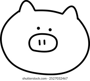 This pig doodle is ideal for childrens books, farm themed designs, or playful merchandise. Its adorable style makes it perfect for fun and animal themed projects.