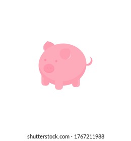 This is a pig on white background.