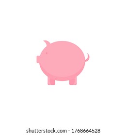 This is a pig on white background.