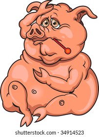 This is a pig with swine flu.