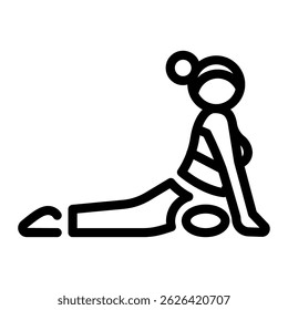 Este ícone de pombo (pose) é adequado para Yoga, Mindfulness, Estilo de vida saudável, etc