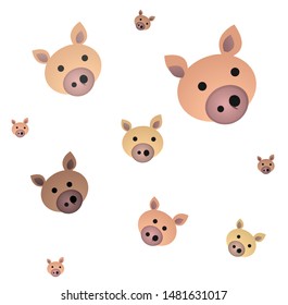 This is pigs vector clip art 