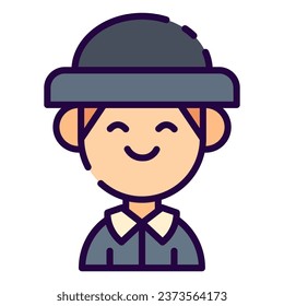 This pilgrim icon is suitable for Thanksgiving event and autumn season.