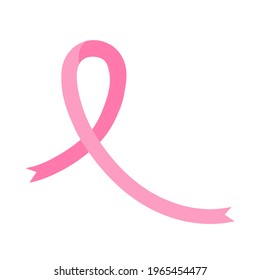 This is a pink ribbon isolated on white background.