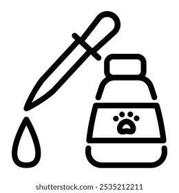 This Pipette icon is suitable for veterinary, pet lover, animal shelter, etc.