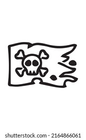This is a pirates flag logo that is suitable for designing clothes and company logos
