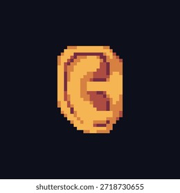 this is pixel art ear. this item good for presentations,stickers, icons, t shirt design,game asset,logo and your project.