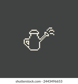 this is pixel art garden icon with white color and this item good for presentations,stickers, icons, t shirt design,game asset,logo and your project