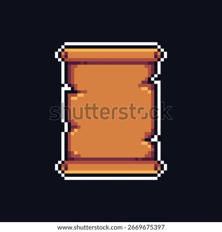 this is pixel art scroll with colorful color and black background this item good for presentations,stickers, icons, t shirt design,game asset,logo and your project.
