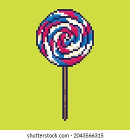this is a pixel art vector lollipop