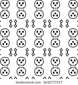 this is a pixel skull pattern