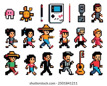 In this pixelated neighborhood, everyone is friends.