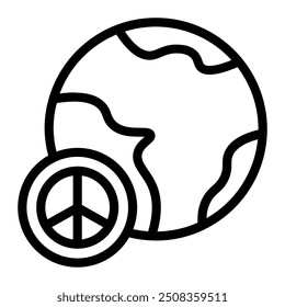 This Planet earth icon is suitable for Peace Day, etc.