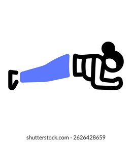 This Plank (pose) icon is suitable for Yoga, Mindfulness, Healthy Lifestyle, etc
