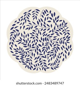 This is a plant silhouette pattern, containing many different kinds of plants and flowers, showing a natural style.