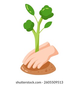 This Planting tree illustration is suitable for Earth Day, Environment, etc.