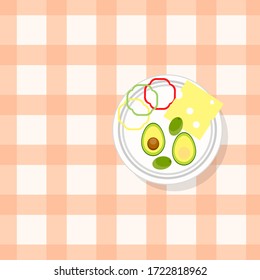 Este es un plato de comida sobre la mesa.