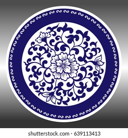 This plate pottery hand-drawing vector is perfect for adding a touch of traditional elegance to any room in your home. The circles and ornamental designs are drawn in a sketchy style, a unique design