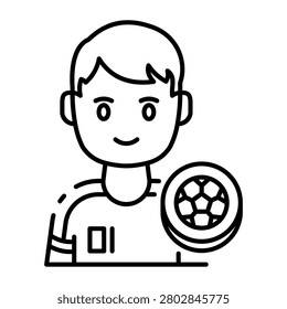 This Player icon is suitable for World Cup, Football Sport, etc