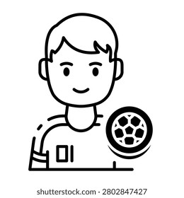 This Player icon is suitable for World Cup, Football Sport, etc