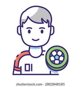 This Player icon is suitable for World Cup, Football Sport, etc